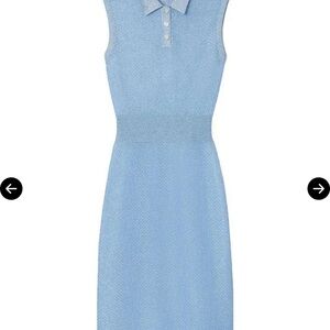 Tory Burch Light Blue Sleeveless Midi Dress